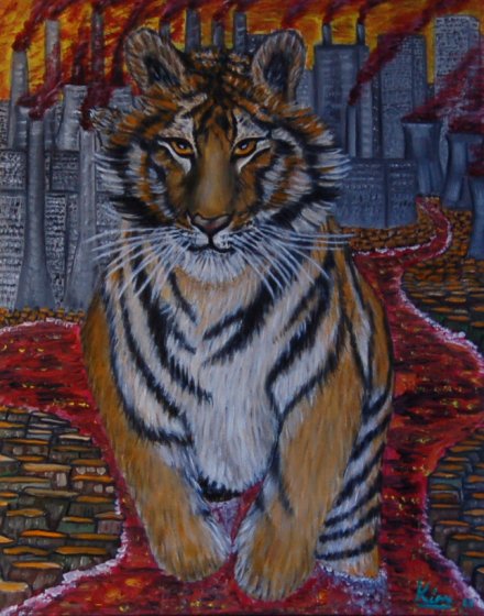 Oil Painting > Legacy of Greed ( Amur Tiger )